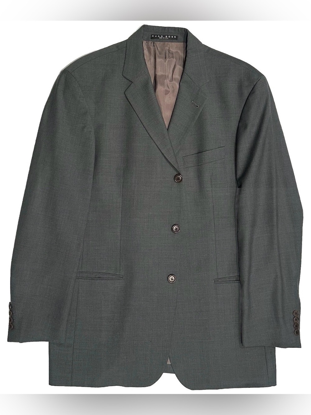 $1095 HUGO BOSS JACKET 40 FITS 42 44 3 BUTTON GREEN-GRAY LABEL BARNEYS